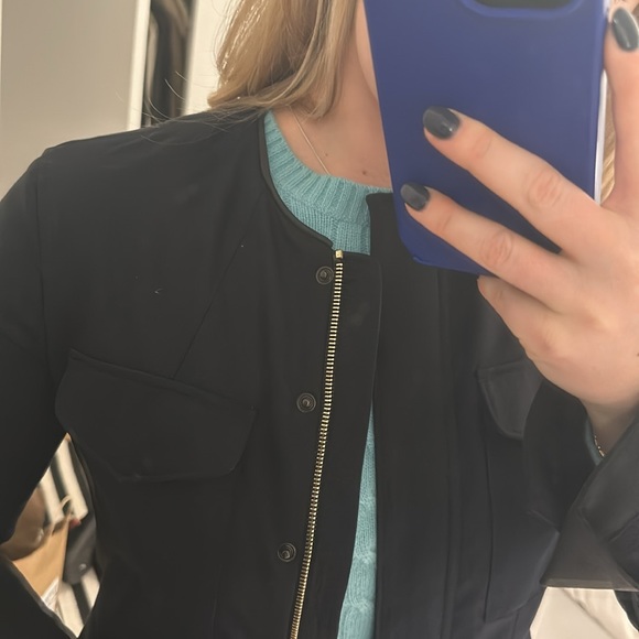 Rag & Bone fitted navy jacket - Picture 2 of 6